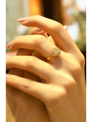 Ravi Pırlanta Yuvarlak Baget Yüzük 22 Ayar A058411