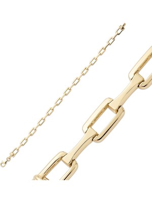 Lilarote Farklı Model Ataç Zincir Altın Bileklik