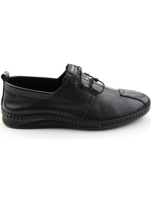 Bambi Siyah Hakiki Deri Erkek Casual Ayakkabı E01700007003