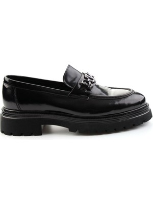 Bambi Siyah Hakiki Deri Erkek Klasik Ayakkabı E01715025714