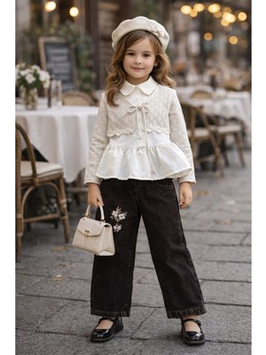 Gültekin Bebe Miss Elitte Triko Ceketli 3 Lü Kız Takım 9-24 Aylık -446834795 - Krem