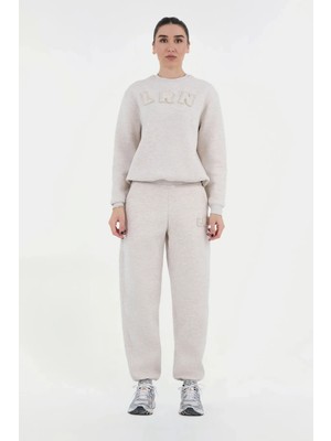Lrn Oversize Eşofman Üstü - Bej