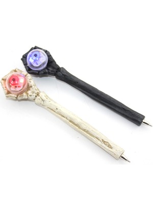 Konyax Polyester El Tasarımı Işıklı Tükenmez Kalem