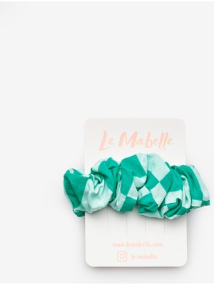 Le Mabelle Mint  Dama Desenli Kız Çocuk Lastik Toka