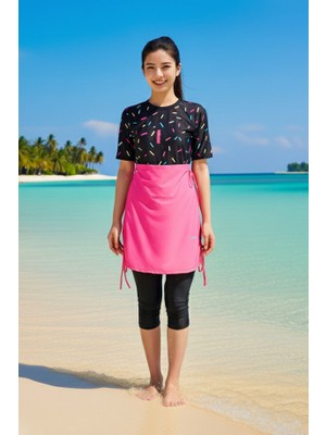 Marina Kız Garson Boy Tam Kapalı Tesettür Mayo G2502