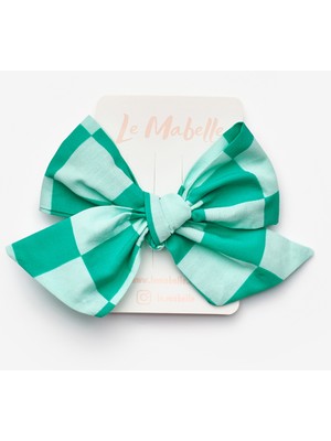 Le Mabelle Mint  Dama Desenli Kız Çocuk Klips Toka