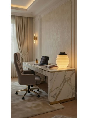 Safir Design Modern Dalgalı Tasarım USB Bağlantılı LED Masaüstü Lambası