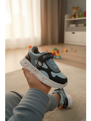 Enoch Unısex Karakter Baskılı Işıklı Çocuk Spor Ayakkabı Cırtlı ve Bağcıklı