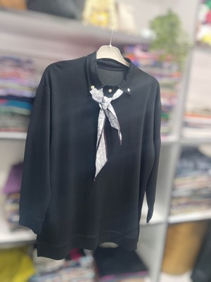 Nisa Butik Giyim Fular Detaylı Tunik