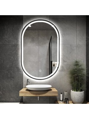 Elysion 80/120 Dokunmatik Kumlamalı LED Işıklı Ayna