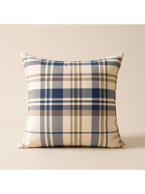 Uğur Home Modern Ekose Tasarımlı Kırlent Kılıfı | Duck Kumaş 43X43CM - Wynter