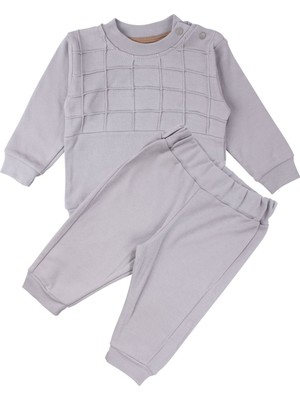 by BebekOdam Erkek Bebek Gri Clothing Armalı Ikili Takım - 1016436