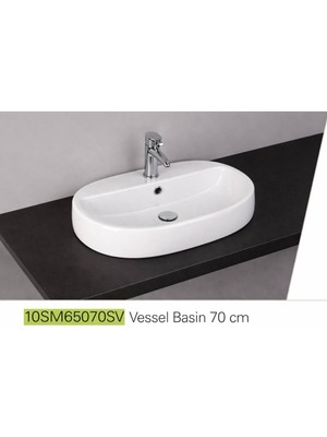 Isvea - Sentimenti Dolap Uyumlu Batarya Delikli Beyaz Lavabo 70 cm - 10SM65070SV