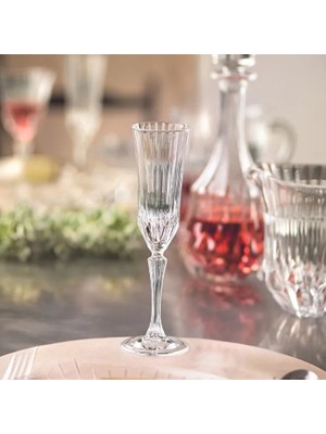 RCR Adagio Yüksek Kaliteli Cam 6'lı Flüt Kadeh Seti 180 ml