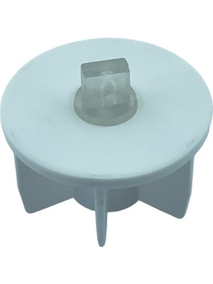 MorPerde 38 lik Stor Perde Şeffaf Pimli Beyaz Plastik Boru Sonu Tıpası