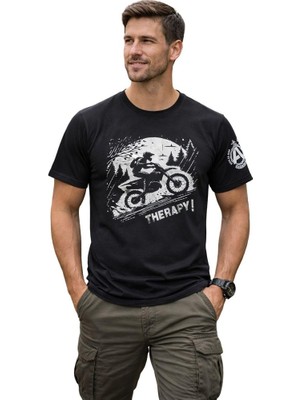 Aybaak Terapi Enduro Motocross Motorsiklet Baskılı Tişört