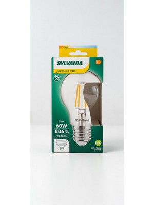 Sylvania 5 Adet Enerji Tasarruflu 7W E27 Filament Ampul Amber Işık Dekoratif