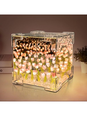 Hpytech🌷aynalı Lale Gece Lambası🌷💖romantik Lale Gece Lambası🌷( Kendin Yap )