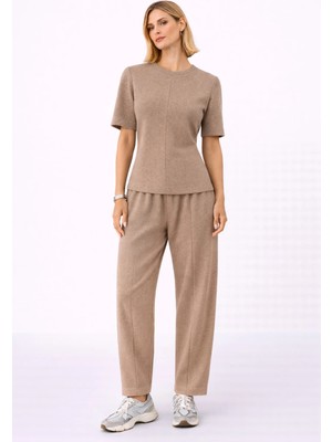 Paw Garage Kadın Selanik Kumaş Bluz & Balon - Şalvar Pantolon Alt - Üst Takım