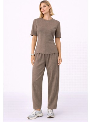 Paw Garage Kadın Selanik Kumaş Bluz & Balon - Şalvar Pantolon Alt - Üst Takım