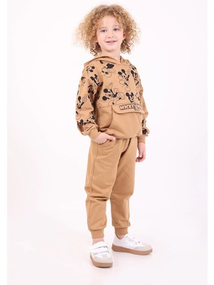 Mixima 3-4-5-6 Yaş Erkek Çocuk Kapşonlu Mevsimlik Iki Iplik Alt Üst Ikili Eşofman Takım(Tam Beden Alınız)