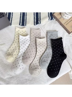 Çorap Kurdu 6'lı Ekonomik Paket Puantiyeli Kadın Soket Çorap Set