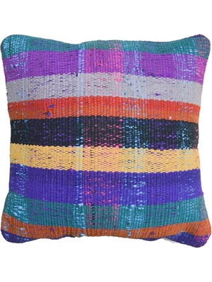 El Dokuma Kilim Kırlent Kılıfı (40X40 Cm)