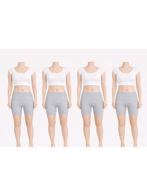 Belpa Likralı Penye Tayt, Pamuklu, Büyük Beden Içlik Tayt %95 Pamuklu %5 Likra 4'lü Paket