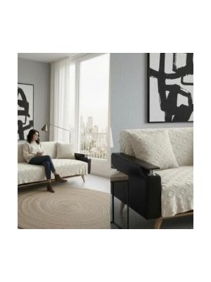 Heriya Jakarlı Koltuk Örtüsü 170X220 Cm/ Kaymaz, Şık, Dayanıklı