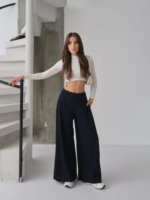 Paw Garage Kadın Selene Modal Kumaş Pileli Palazzo Pantolon