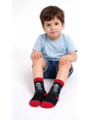 Gigi Giyim Sevimli Dinozor Baskılı Erkek Çocuk Çorap