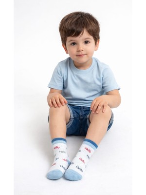 Gigi Giyim Hello Yazılı Erkek Çocuk Soket Çorap