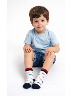 Gigi Giyim Hello Yazılı Erkek Çocuk Soket Çorap