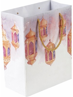 Ramazan Temalı Karton Çanta 20X25X10CM 6'lı