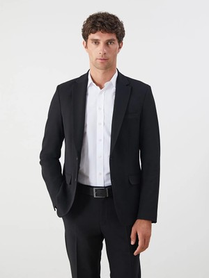 LC Waikiki Siyah Standart Kalıp Erkek Blazer Ceket
