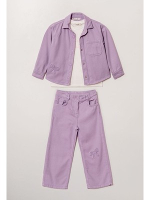 Alg KIZ ÇOCUK YUMUŞAK GABARDİN 3'LÜ ŞIK TAKIM