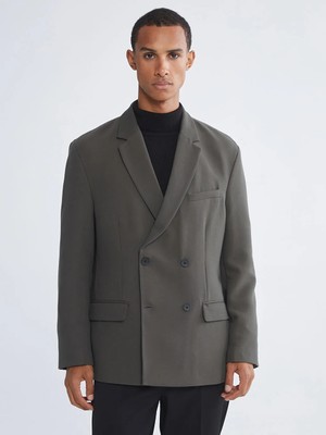 LC Waikiki Haki Standart Kalıp Erkek Blazer Ceket