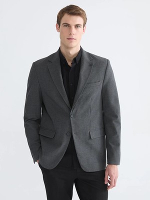 LC Waikiki Siyah Standart Kalıp Erkek Blazer Ceket