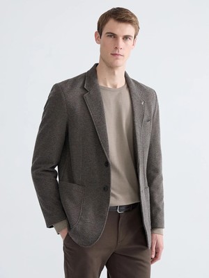 LC Waikiki Bej Standart Kalıp Erkek Blazer Ceket