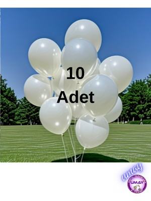 Atom 10 Adet 12 Inç Metalik Balon | Helyum Uyumlu Parlak Lateks Parti & Organizasyon Balonu