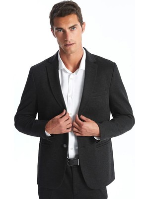 LC Waikiki Siyah Dar Kalıp Erkek Blazer Ceket