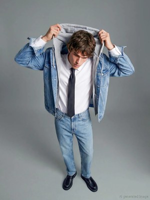 LC Waikiki Indigo Standart Kalıp Erkek Jean Ceket