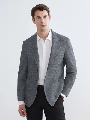 LC Waikiki Gri Standart Kalıp Erkek Blazer Ceket