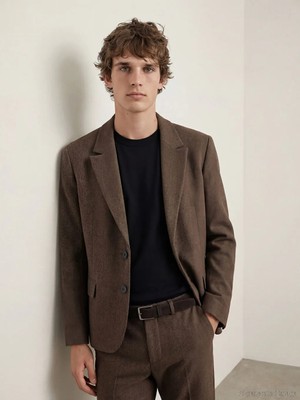 LC Waikiki Bej Standart Kalıp Erkek Blazer Ceket