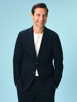 LC Waikiki Lacivert Standart Kalıp Keten Karışımlı Erkek Blazer Ceket