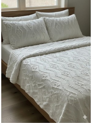 Danteel Home Viyana 3 Parça Çift Kişilik Yatak Örtüsü Krem