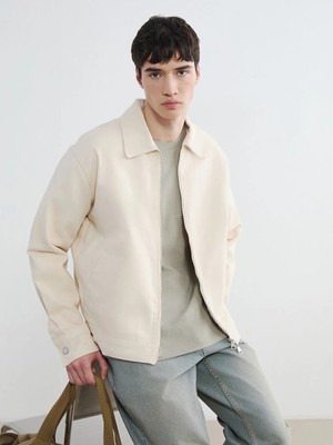 LC Waikiki Ekru Standart Kalıp Erkek Ceket