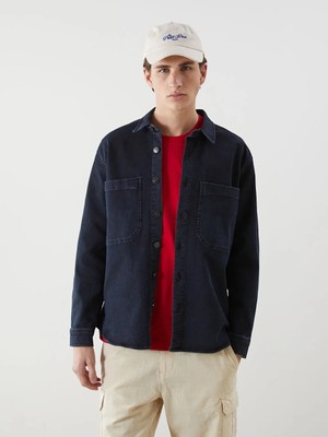 LC Waikiki Lacivert Rahat Kalıp Erkek Jean Ceket