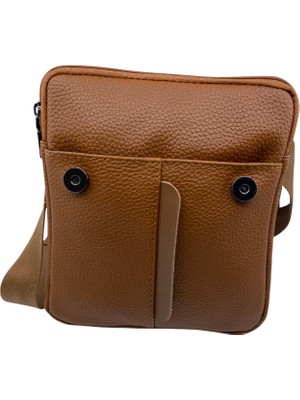 Elit Suni Deri Evrak Çantası Taba