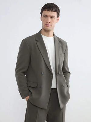 LC Waikiki Haki Standart Kalıp Erkek Blazer Ceket